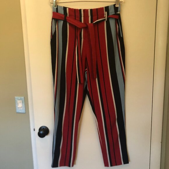 Romeo & Juliet Couture vertical-stripe pants w/ pockets sz M - Picture 2 of 10